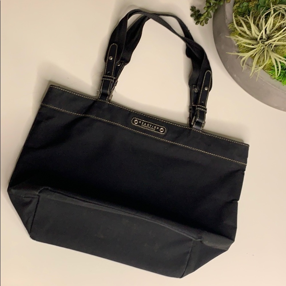 Reaction Kenneth Cole tote black shoulder tote bag unisex - Picture 1 of 9